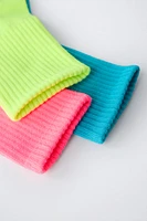 THREE-PACK OF NEON SOCKS