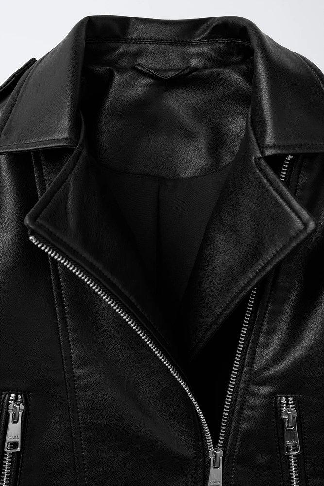 FAUX LEATHER JACKET