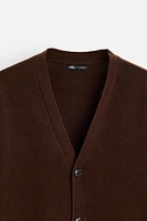 100% WOOL CARDIGAN