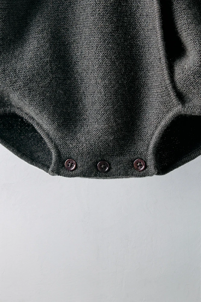 1-9 MONTHS/ WRAP 100% CASHMERE ROMPER LIMITED EDITION