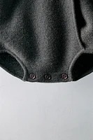 1-9 MONTHS/ WRAP 100% CASHMERE ROMPER LIMITED EDITION