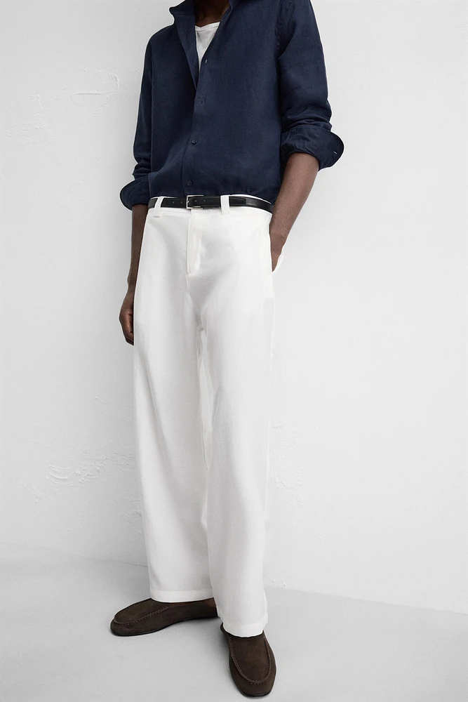 PANTALON PLIS MÉLANGE LYOCELL