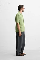 BOUCLÉ TEXTURED KNIT SHIRT
