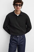 VISCOSE BLEND KNIT POLO SHIRT