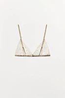 LACE TRIM TRIANGLE BRALETTE