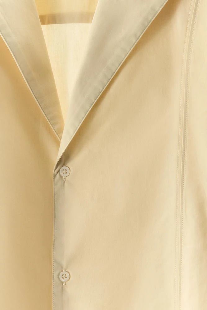 TOPSTITCHED POPLIN SHIRT