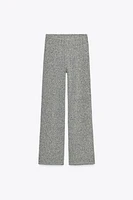BOUCLÉ WIDE LEG PANTS
