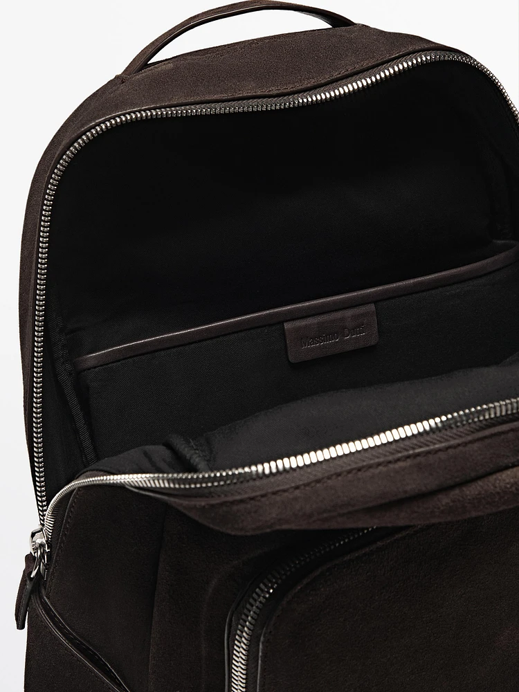 Sac à dos fermeture Éclair cuir nappa