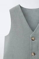 LINEN BLEND WAISTCOAT