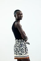 SLEEVELESS RIBBED T-SHIRT