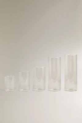 BOROSILICATE GLASS LANTERN VASE