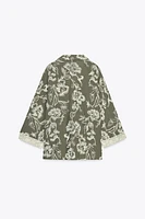 CHEMISE BRODÉE MANCHES GUIPURE