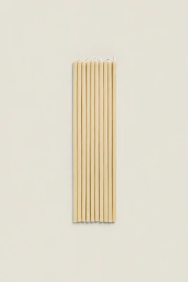 LOT BOUGIES FINES DÉCORATIVES CYLINDRE (LOT DE 10)