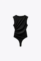 RUCHED POLYAMIDE BODYSUIT