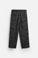 HERRINGBONE WIDE FIT PANTS