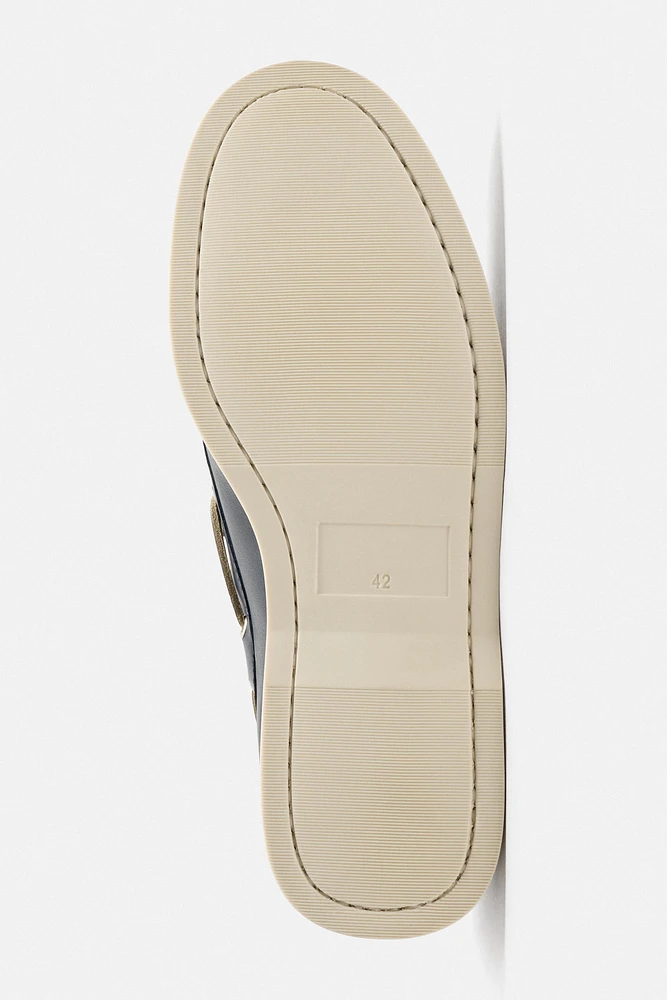 LEATHER DECK SHOES