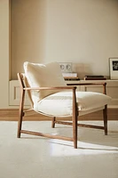 WOODEN ARMCHAIR WITH REMOVABLE CUSHION