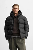 HOODED QUILTED JACKET