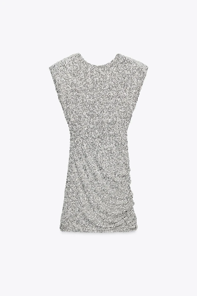 ROBE À PAILLETTES ET ÉPAULETTES ZW COLLECTION