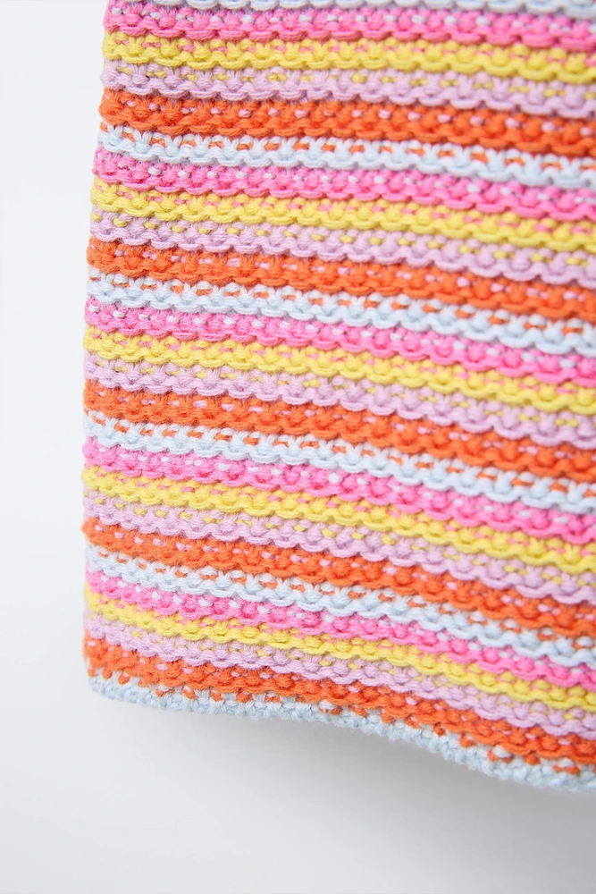JUPE EN MAILLE RAYURES