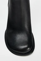 THIN HEEL LEATHER BOOTS