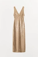 ROBE À FIL MÉTALLISÉ ET SEQUINS