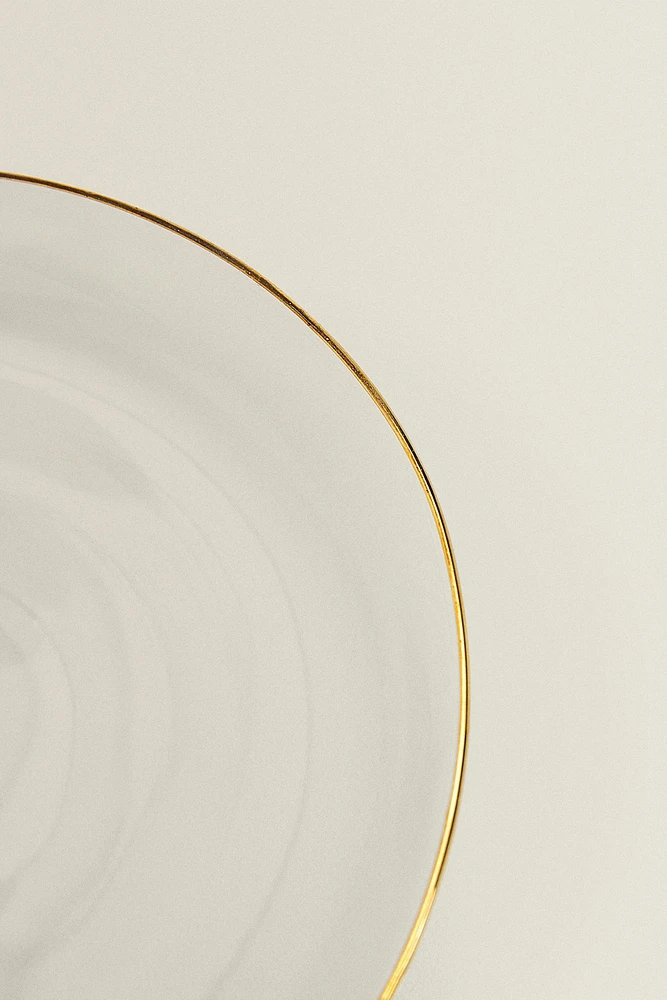 BOROSILICATE GLASS SIDE PLATE WITH RIM