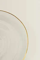 BOROSILICATE GLASS SIDE PLATE WITH RIM