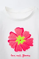 T-SHIRT BRODÉ À FRANGES