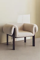 WOODEN ACCENT CHAIR WITH ARM RESTS