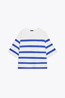 SHORT SLEEVE STRIPE TOP