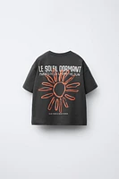 SUN TEXT PRINT T-SHIRT