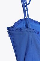 ROBE MIDI POPELINE NŒUDS