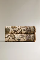 PLAID JACQUARD FLEURS
