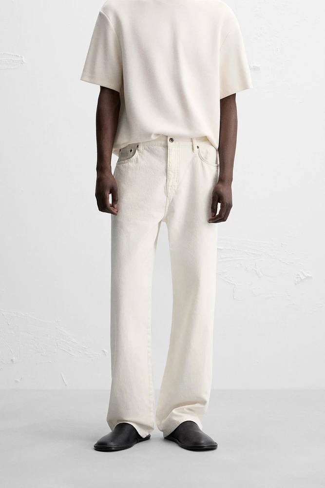 STRAIGHT FIT COTTON-HEMP JEANS