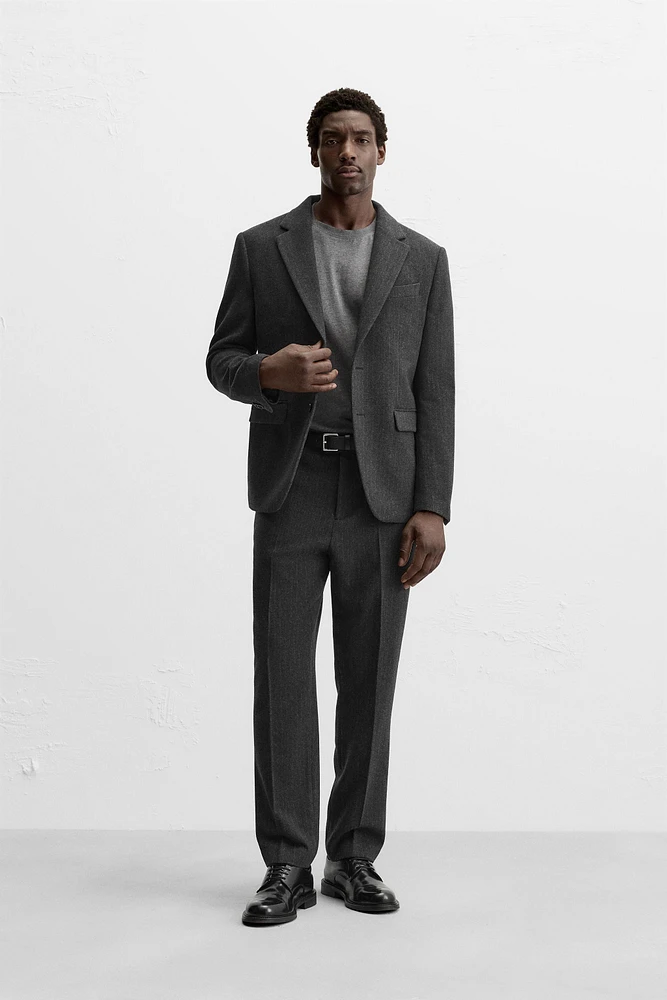 PINSTRIPE SUIT PANTS