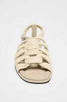 KNOTTED LEATHER SANDALS