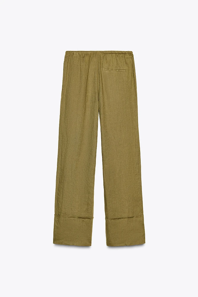 PANTALON LARGE 100 % LIN COLLECTION ZW