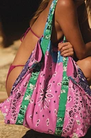 PRINTED TWILL MAXI BAG