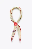 BANDANA BRODERIES FLEUR MÉTALLIQUE