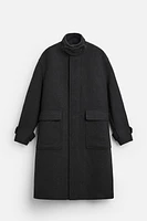 RELAXED FIT WOOL BLEND COAT