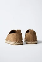 LEATHER JUTE LOAFERS
