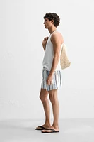 STRIPED MID-LENGTH SWIMSUIT