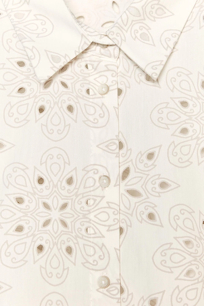 CHEMISE BRODERIES PERFORÉES GOMMÉES