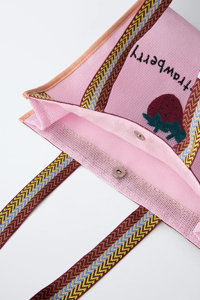 SAC SHOPPER FRAISES
