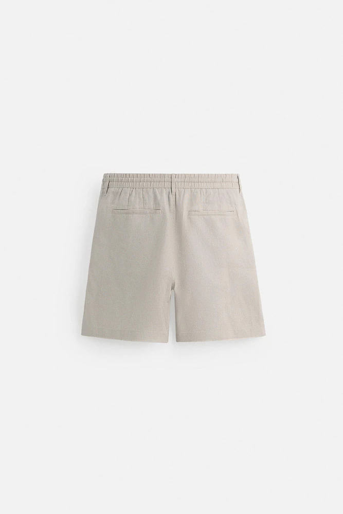 100% LINEN SHORTS