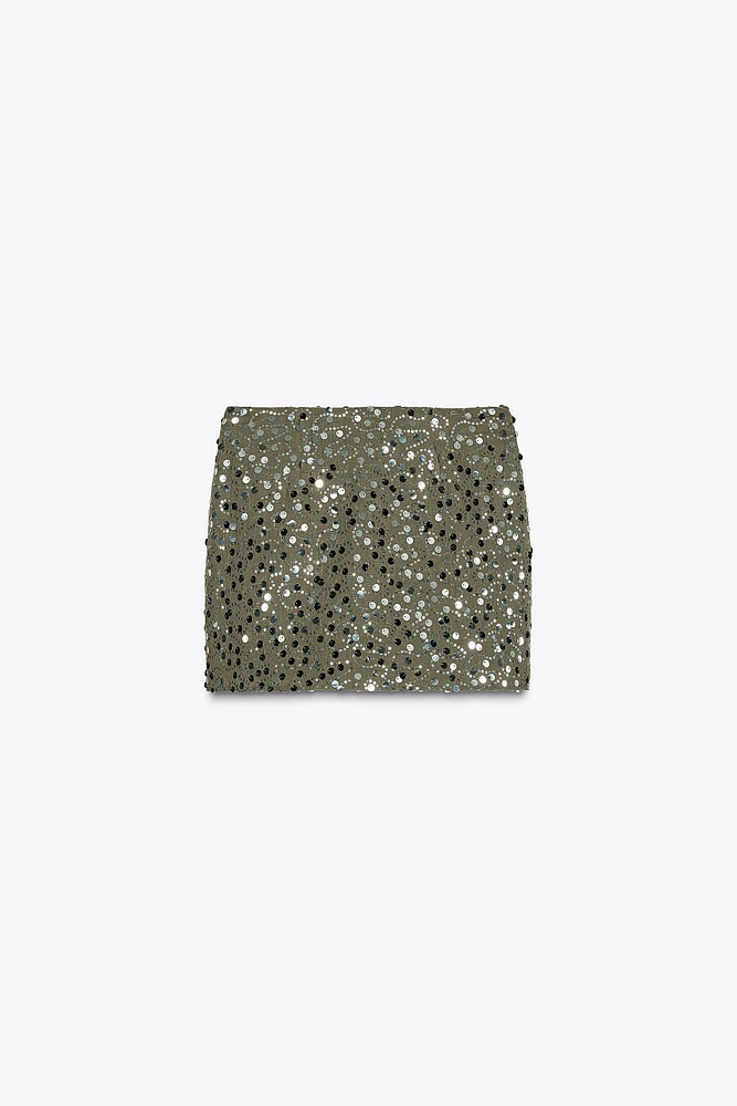 JUPE-CULOTTE SEQUINS NŒUD