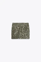 JUPE-CULOTTE SEQUINS NŒUD