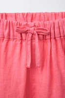 100% LINEN RUFFLED CULOTTES
