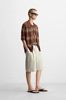 CHEMISE EN MAILLE LIN - VISCOSE